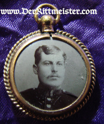 DOUBLE SIDED PATRIOTIC SOLDIER AND TWO SONS' PHOTO PENDANT