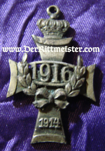 PATRIOTIC PENDANT FEATURING IRON CROSS AND DATES 1914 AND 1916