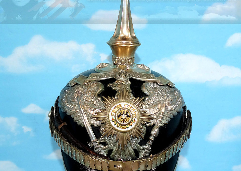 PICKELHAUBE – PRUSSIA – OFFICER – 1. GARDE-REGIMENT ZU FUß P – SEMPER TALIS BANDEAU