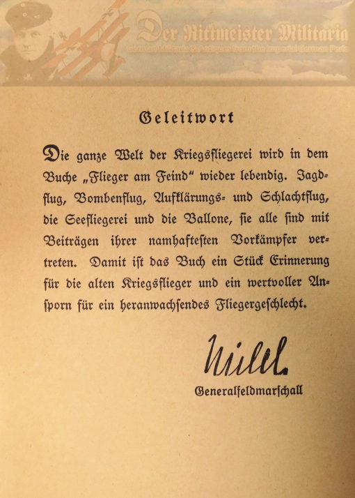  BOOK - FLIEGER AM FEIND - EINUNDSIEBZIG DEUTSCHE LUFTFAHRER ERZÄHLEN BY WERNER VON LANGSDORFF.