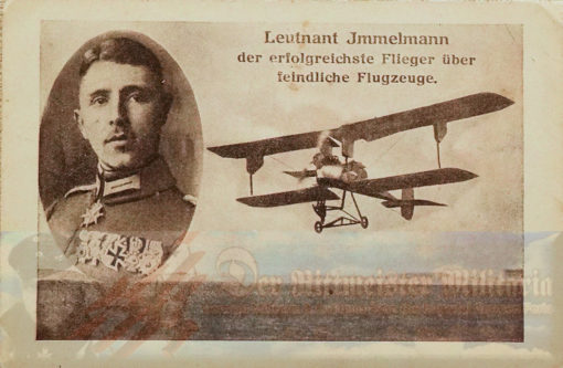 PRUSSIA - POSTCARD - MAX IMMELMANN AND AIRPLANE - AVIATION