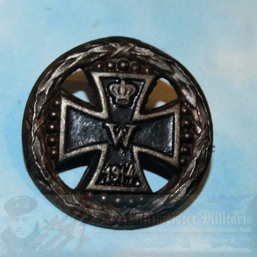 GERMANY - PATRIOTIC PIN - MOURNING - 1914 IRON CROSS