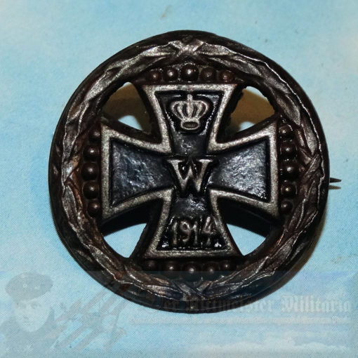 GERMANY - PATRIOTIC PIN - MOURNING - 1914 IRON CROSS