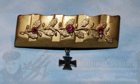 GERMANY - PATRIOTIC PIN - TRENCH ART - MADE FROM A DRIVING BAND OF AN ARTILLERY SHELL